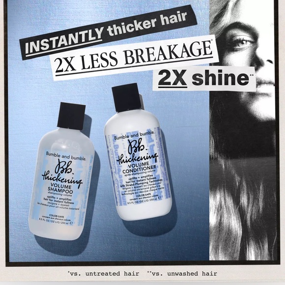 3/$50 💫 Bumble and bumble Travel Size Thickening Volume Shampoo Conditioner 2oz - Picture 2 of 4